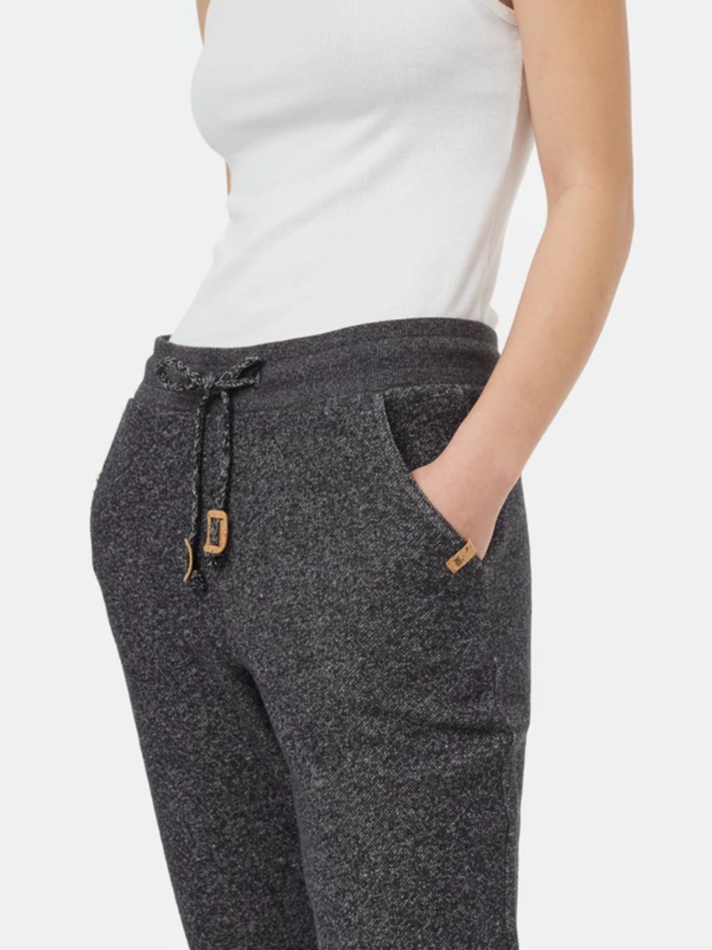 Tentree Bamone Women's Sweatpant Jogger M Organic Cotton Meteorite Black Comfy